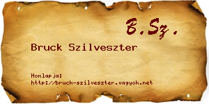 Bruck Szilveszter névjegykártya